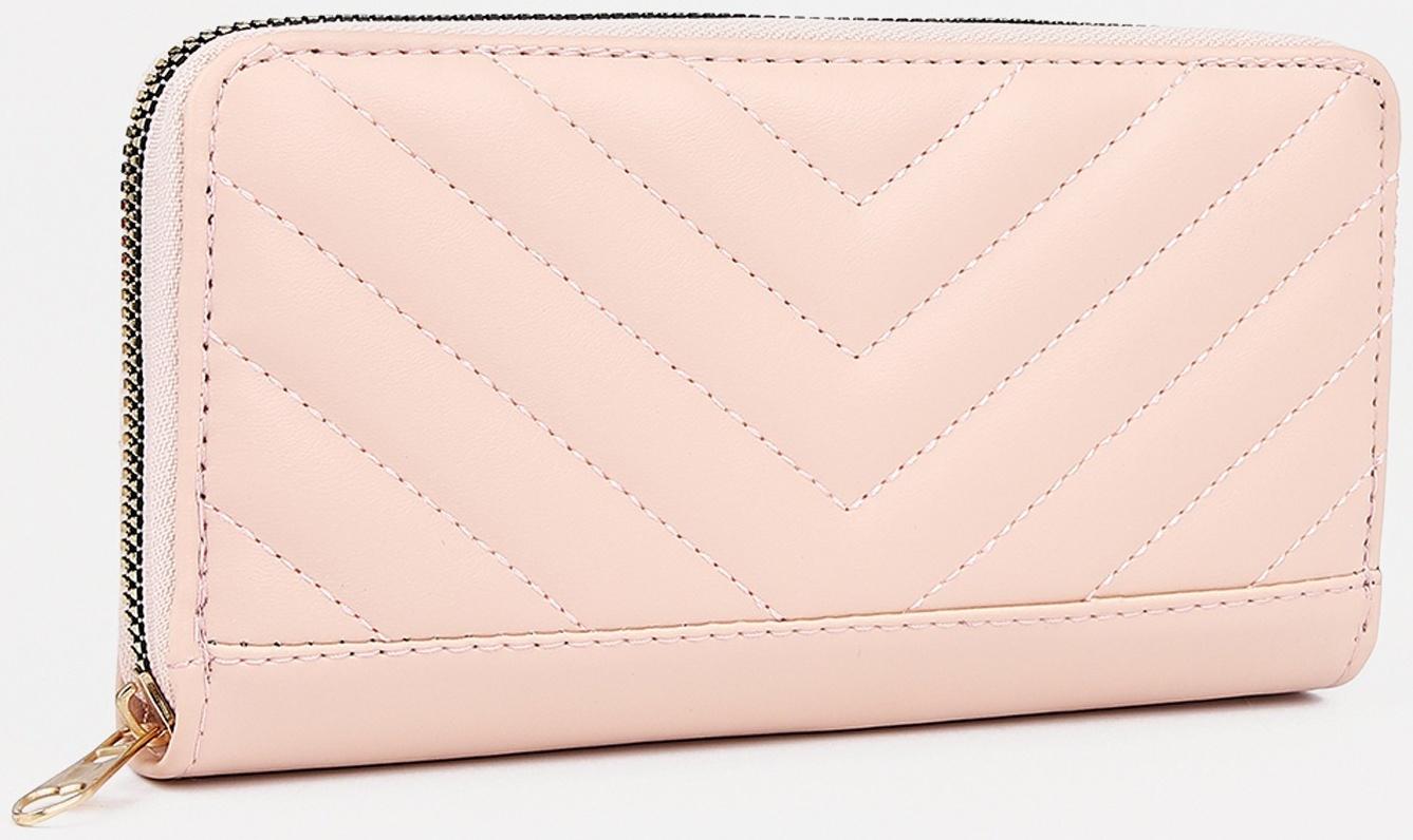 Кошелёк на молнии, цвет пудра