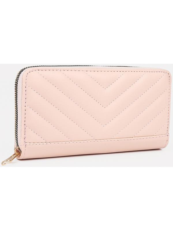 Кошелёк на молнии, цвет пудра