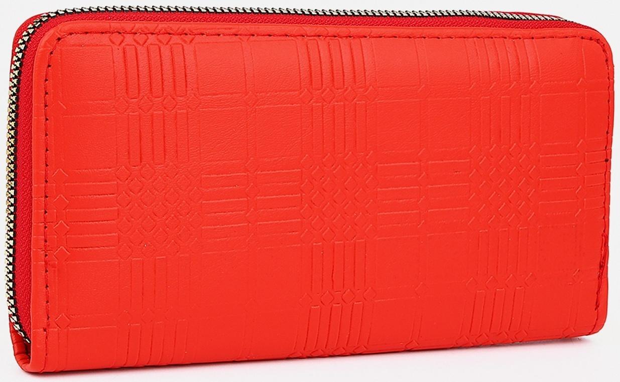Кошелёк на молнии, цвет красный