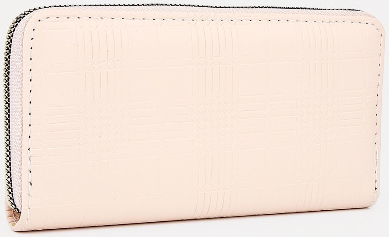 Кошелёк на молнии, цвет пудра