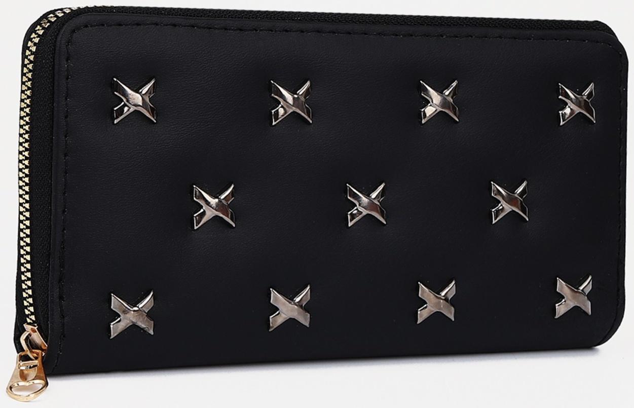 Кошелёк на молнии, цвет чёрный