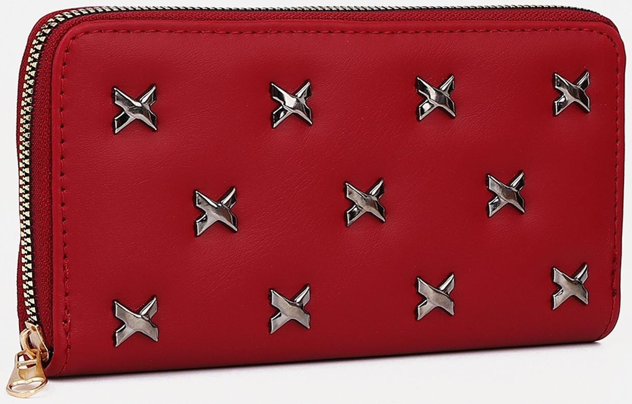 Кошелёк на молнии, цвет бордовый