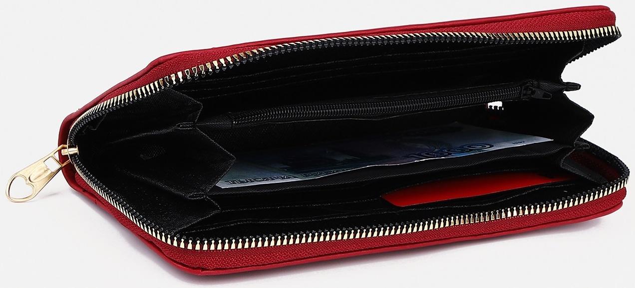 Кошелёк на молнии, цвет бордовый