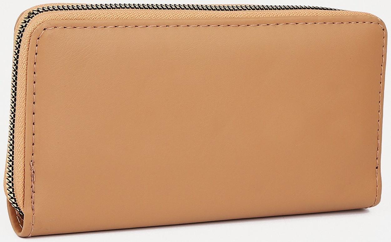 Кошелёк на молнии, цвет бежевый
