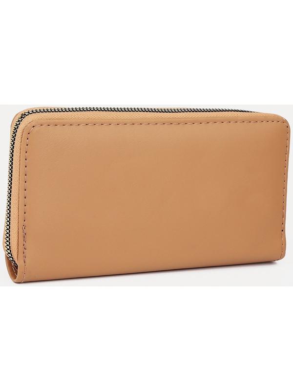 Кошелёк на молнии, цвет бежевый