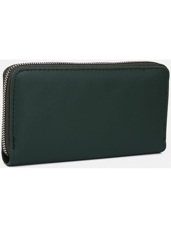 Кошелёк на молнии, цвет зелёный