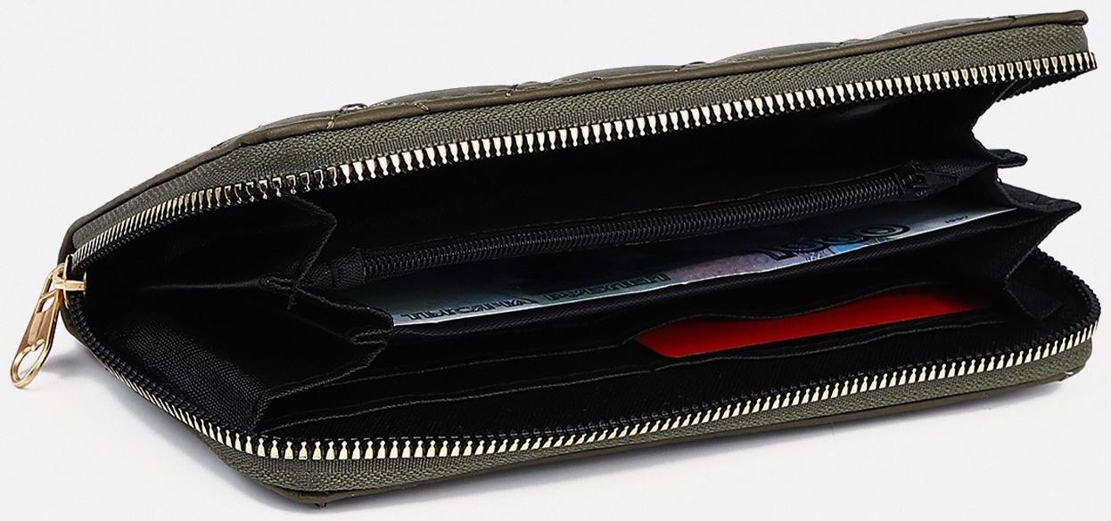 Кошелёк на молнии, цвет хаки