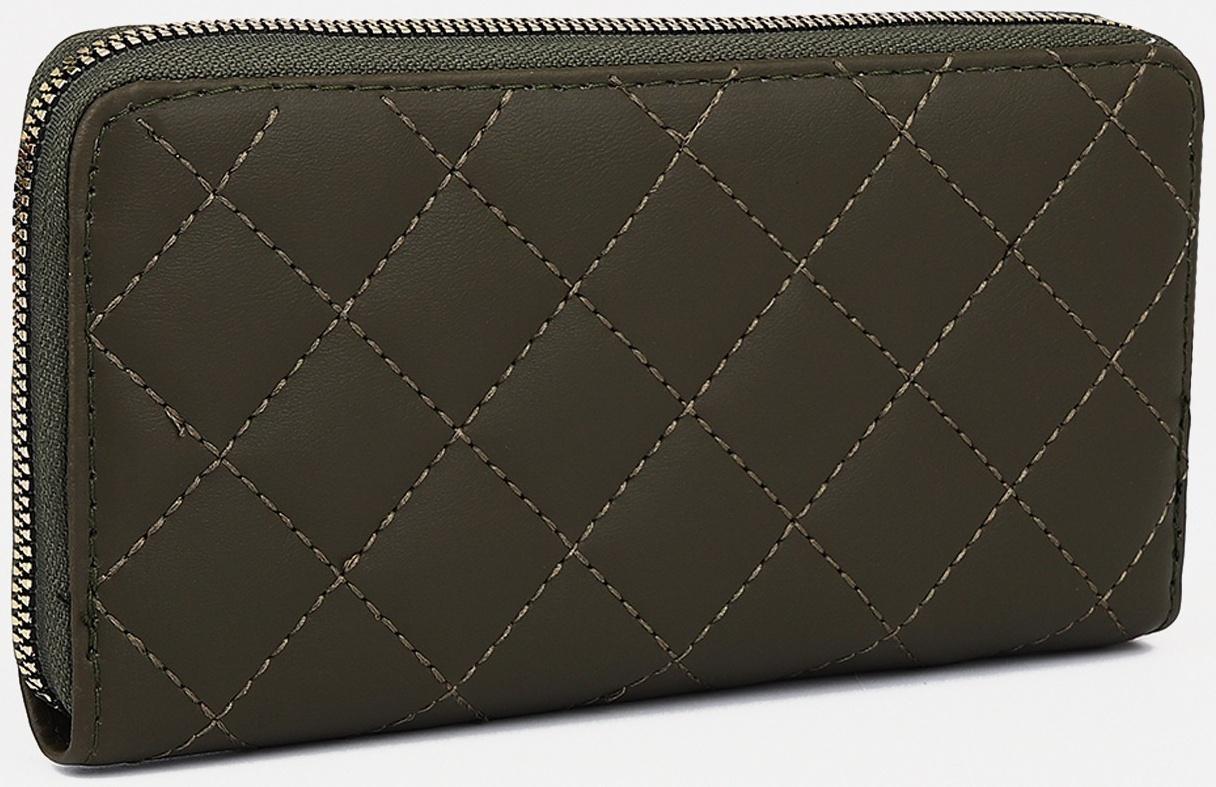 Кошелёк на молнии, цвет хаки