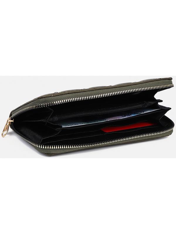 Кошелёк на молнии, цвет хаки