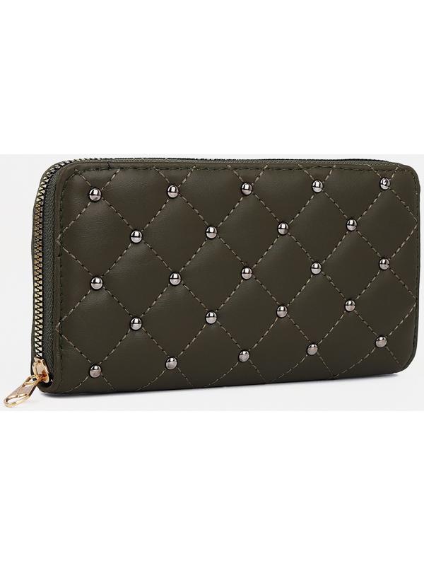 Кошелёк на молнии, цвет хаки