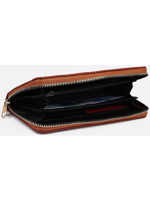 Кошелёк на молнии, цвет рыжий