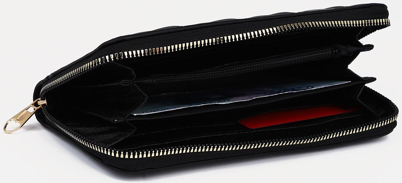 Кошелёк на молнии, цвет чёрный