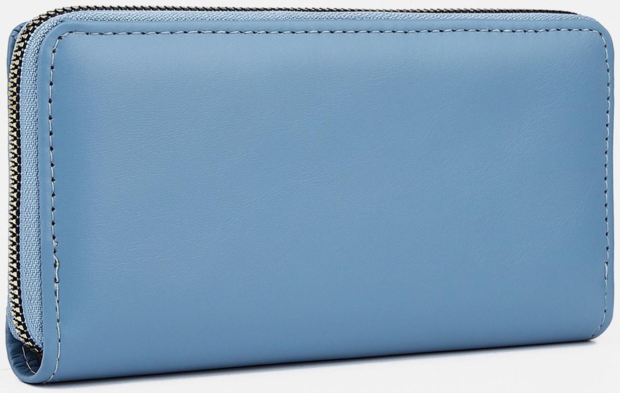 Кошелёк на молнии, цвет голубой