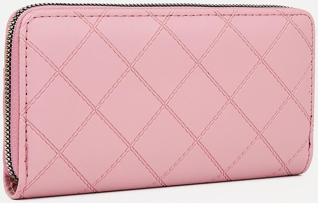 Кошелёк на молнии, цвет пудра