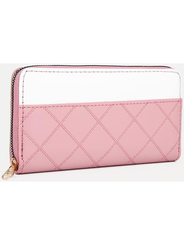 Кошелёк на молнии, цвет пудра