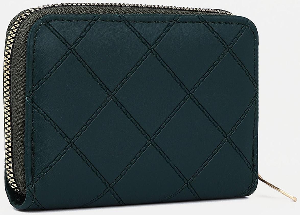 Кошелёк на молнии, цвет зелёный