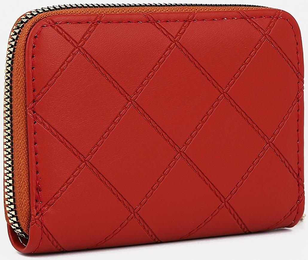 Кошелёк на молнии, цвет красный
