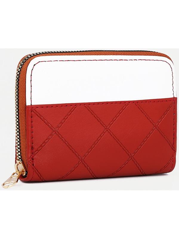 Кошелёк на молнии, цвет красный