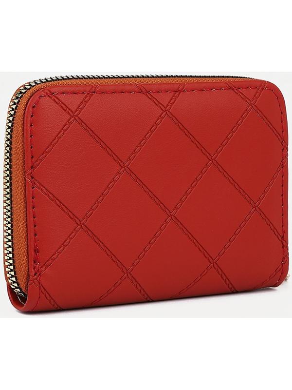 Кошелёк на молнии, цвет красный