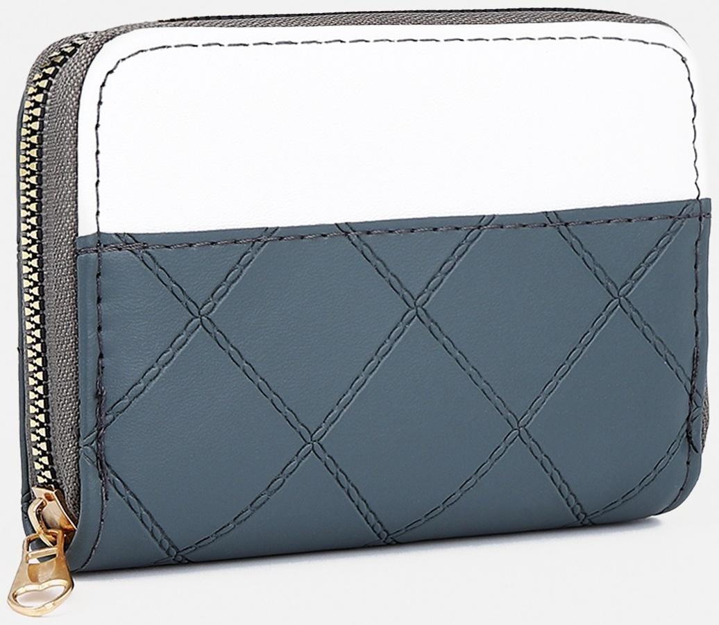 Кошелёк на молнии, цвет серый