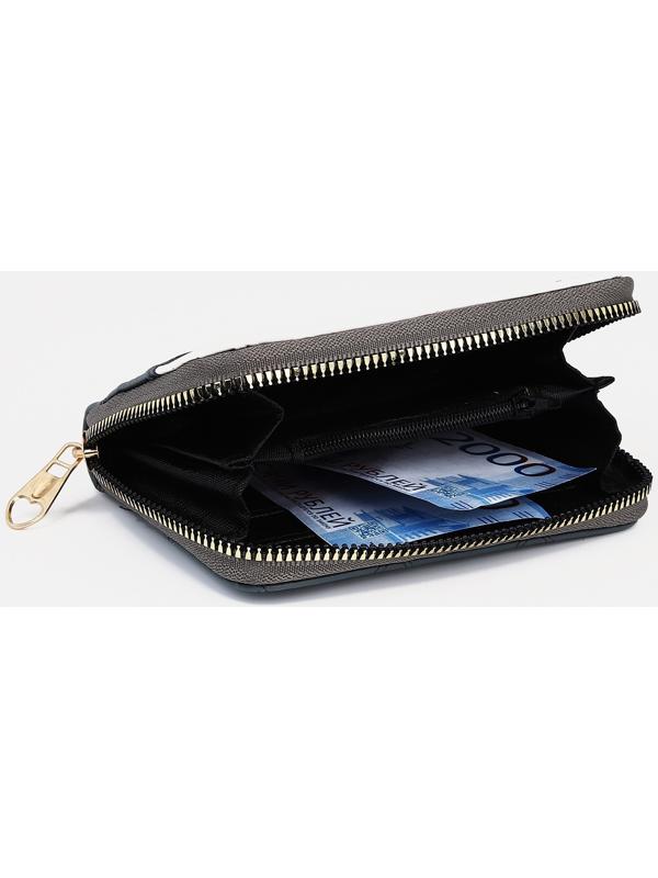 Кошелёк на молнии, цвет серый