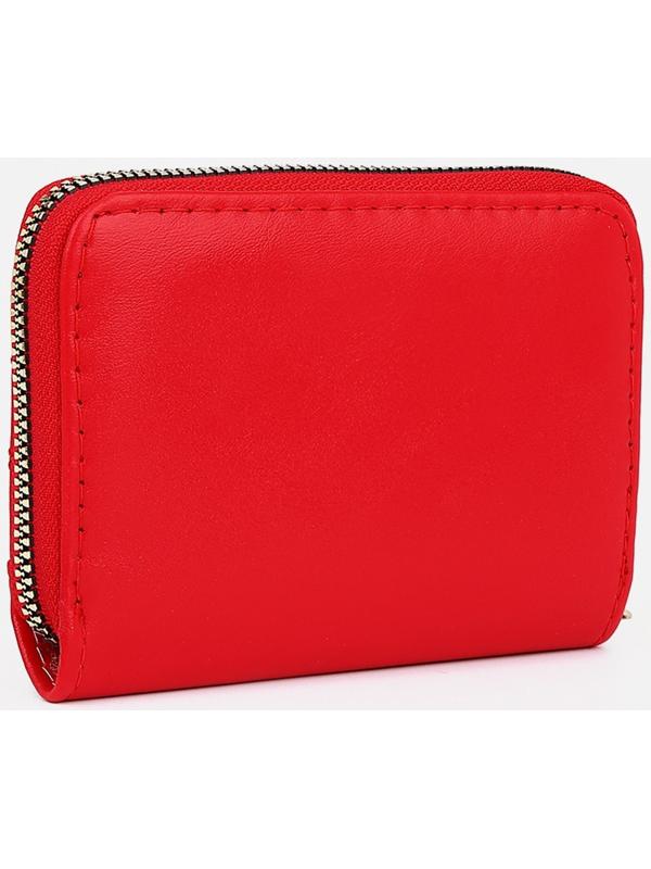 Кошелёк на молнии, цвет красный