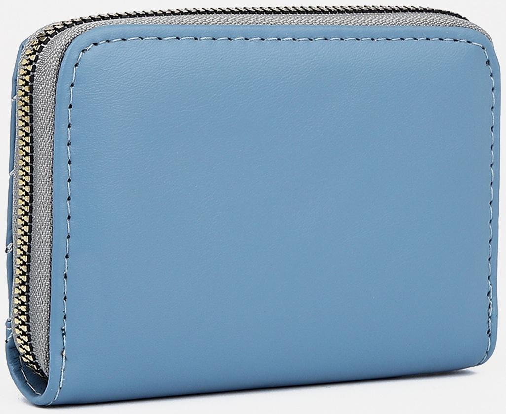 Кошелёк на молнии, цвет голубой