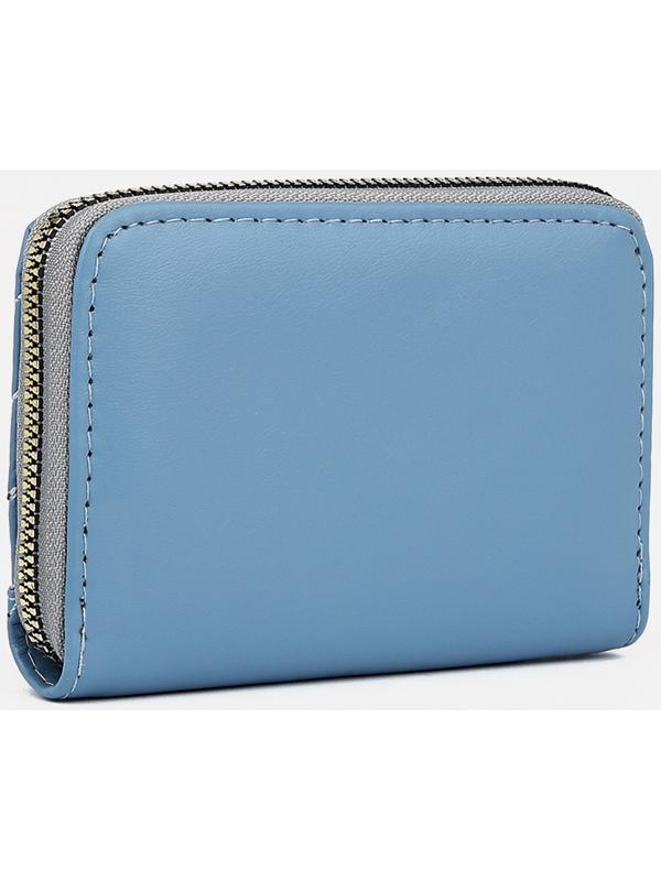 Кошелёк на молнии, цвет голубой