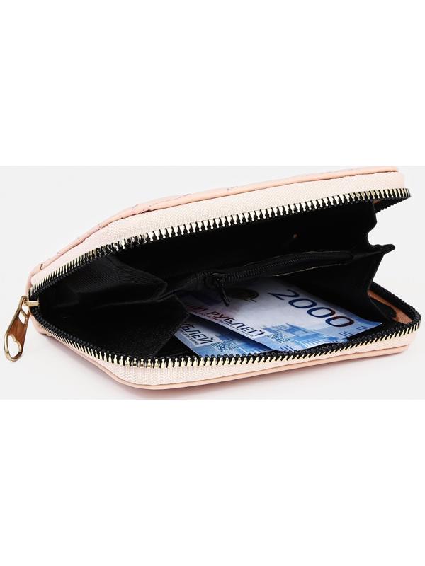 Кошелёк на молнии, цвет бежевый