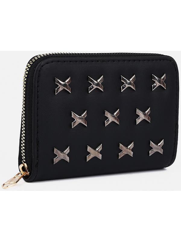 Кошелёк на молнии, цвет чёрный