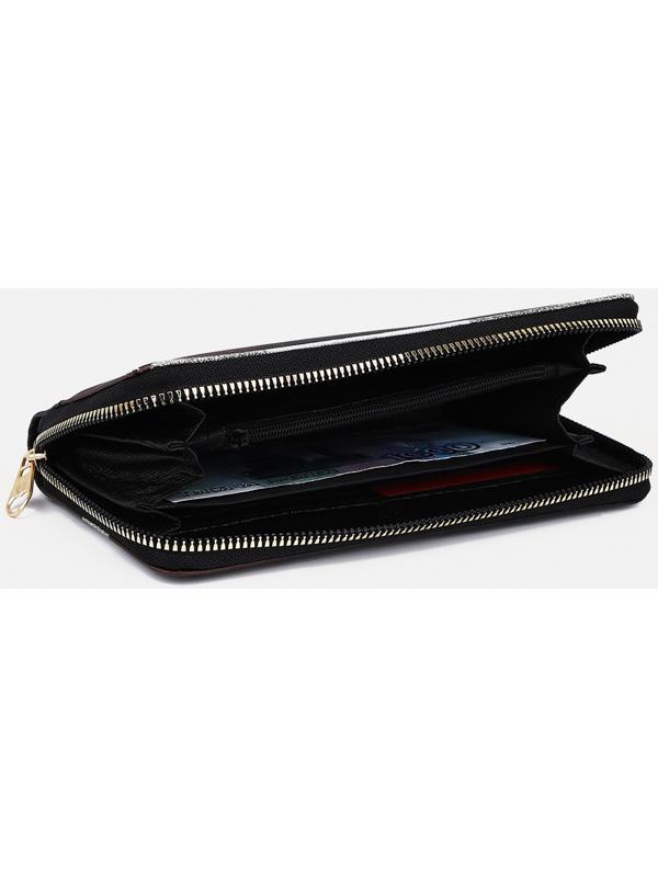 Кошелёк на молнии, цвет серый