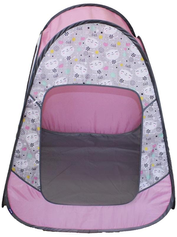 Палатка детская игровая «Радужный домик» 80 × 55 × 40 см, Принт «Коты на сером»