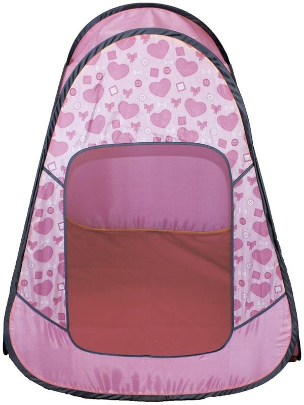 Палатка детская игровая «Радужный домик» 80 × 55 × 40 см, Принт «Пуговицы на розовом»