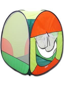 Палатка, 4 грани квадрат, 75 × 75 × 90 см, зелёный, оранжевый, лимон, салатовый