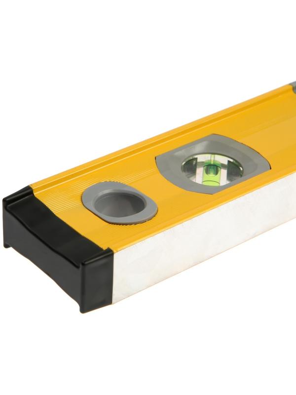 Уровень алюминиевый магнитный ТУНДРА, фрезерованный, 3 глазка, 400 мм