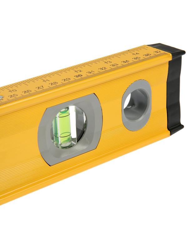 Уровень алюминиевый магнитный ТУНДРА, фрезерованный, 3 глазка, 400 мм