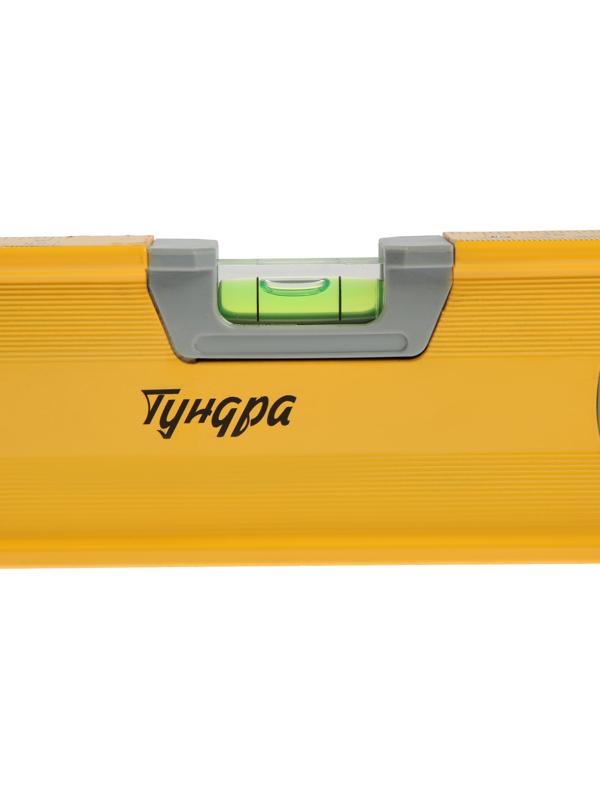 Уровень алюминиевый магнитный ТУНДРА, фрезерованный, 3 глазка, 400 мм
