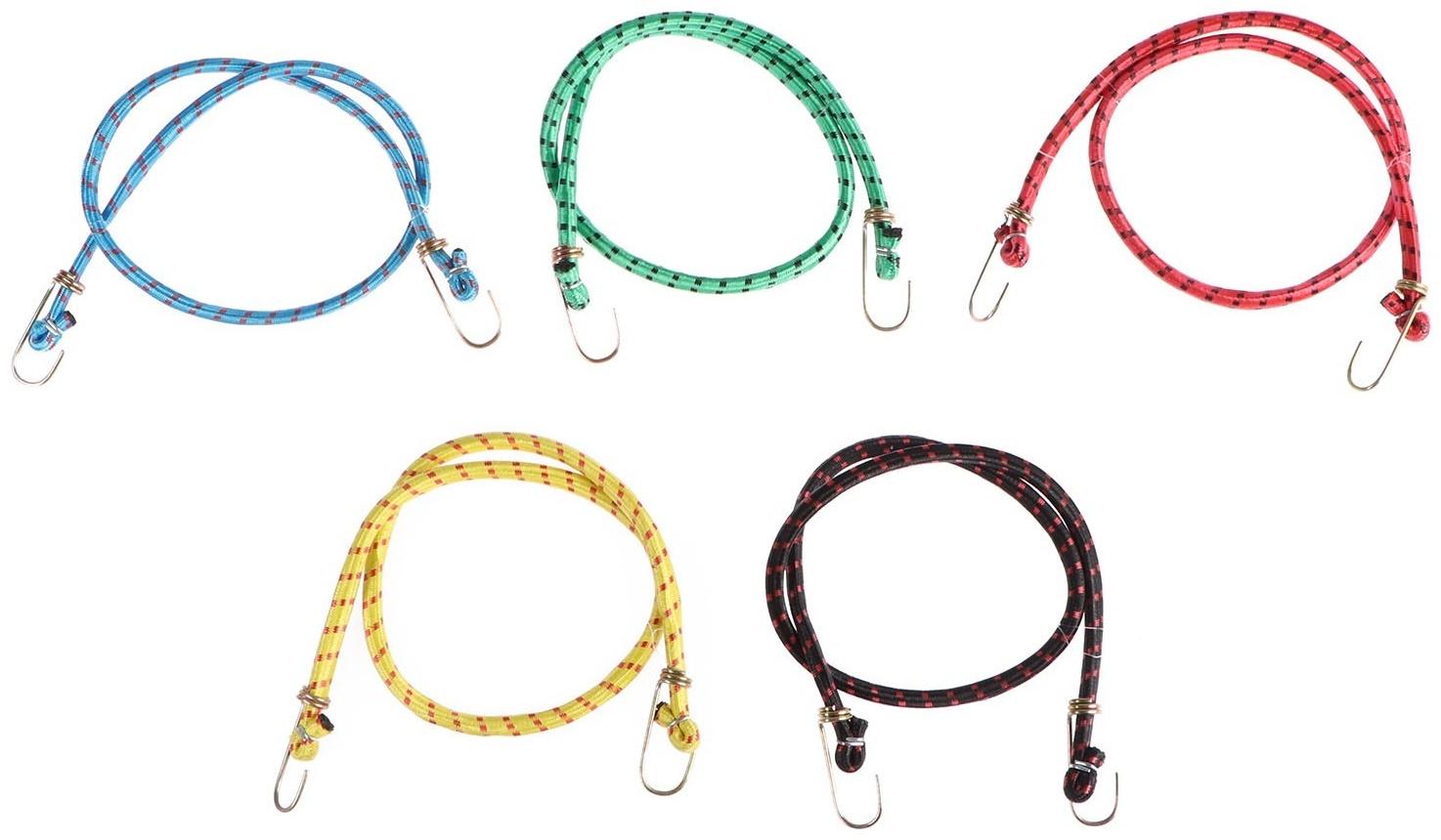 Резинка для крепления багажа, 100 см, металлические крючки, МИКС