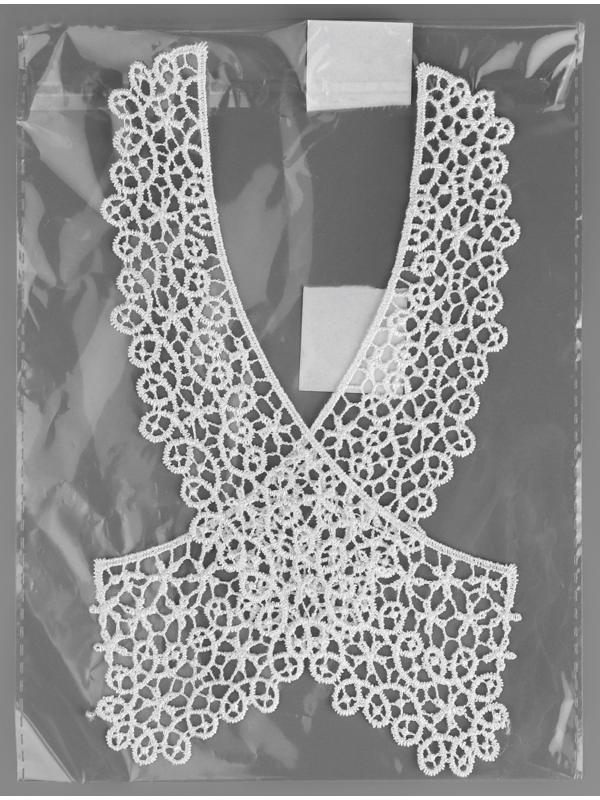 Воротник гипюровый, 21 × 6 см, цвет белый