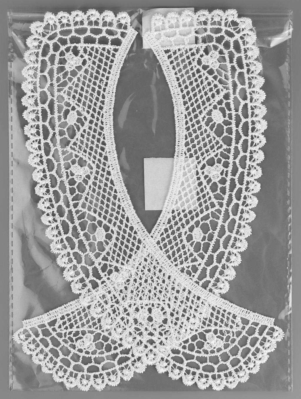 Воротник гипюровый, 21 × 6 см, цвет белый