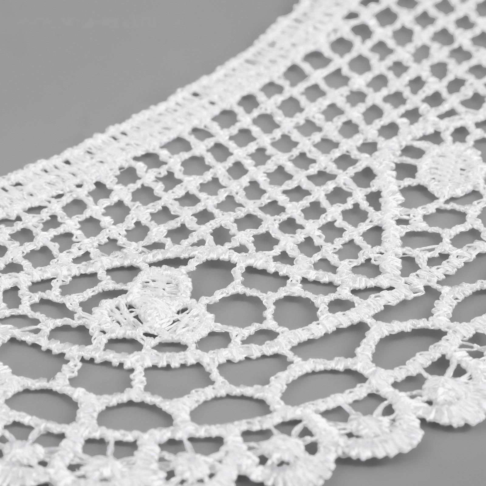 Воротник гипюровый, 21 × 6 см, цвет белый