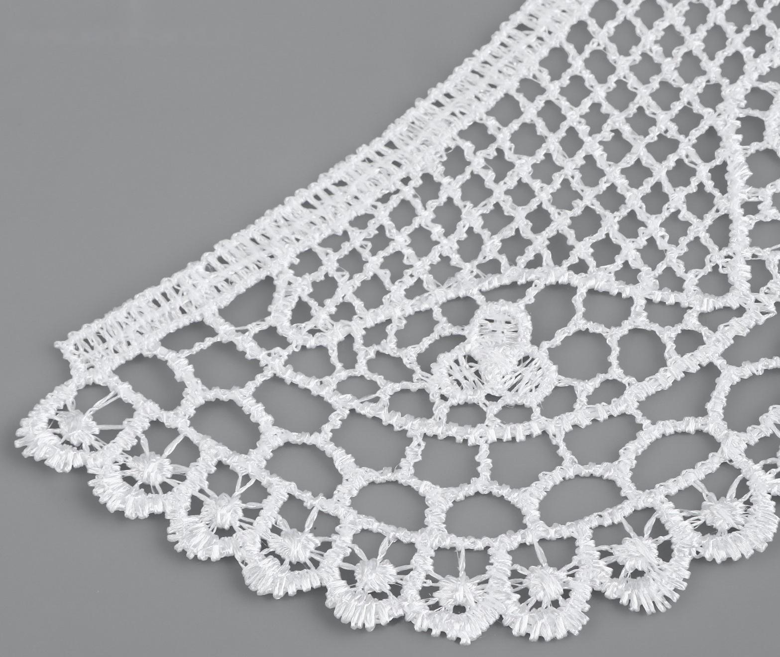 Воротник гипюровый, 21 × 6 см, цвет белый