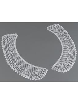 Воротник гипюровый, 21 × 6 см, цвет белый