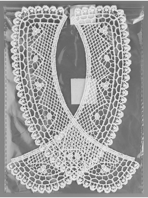 Воротник гипюровый, 21 × 6 см, цвет белый