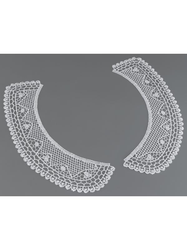 Воротник гипюровый, 21 × 6 см, цвет белый