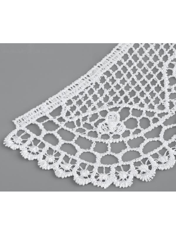 Воротник гипюровый, 21 × 6 см, цвет белый