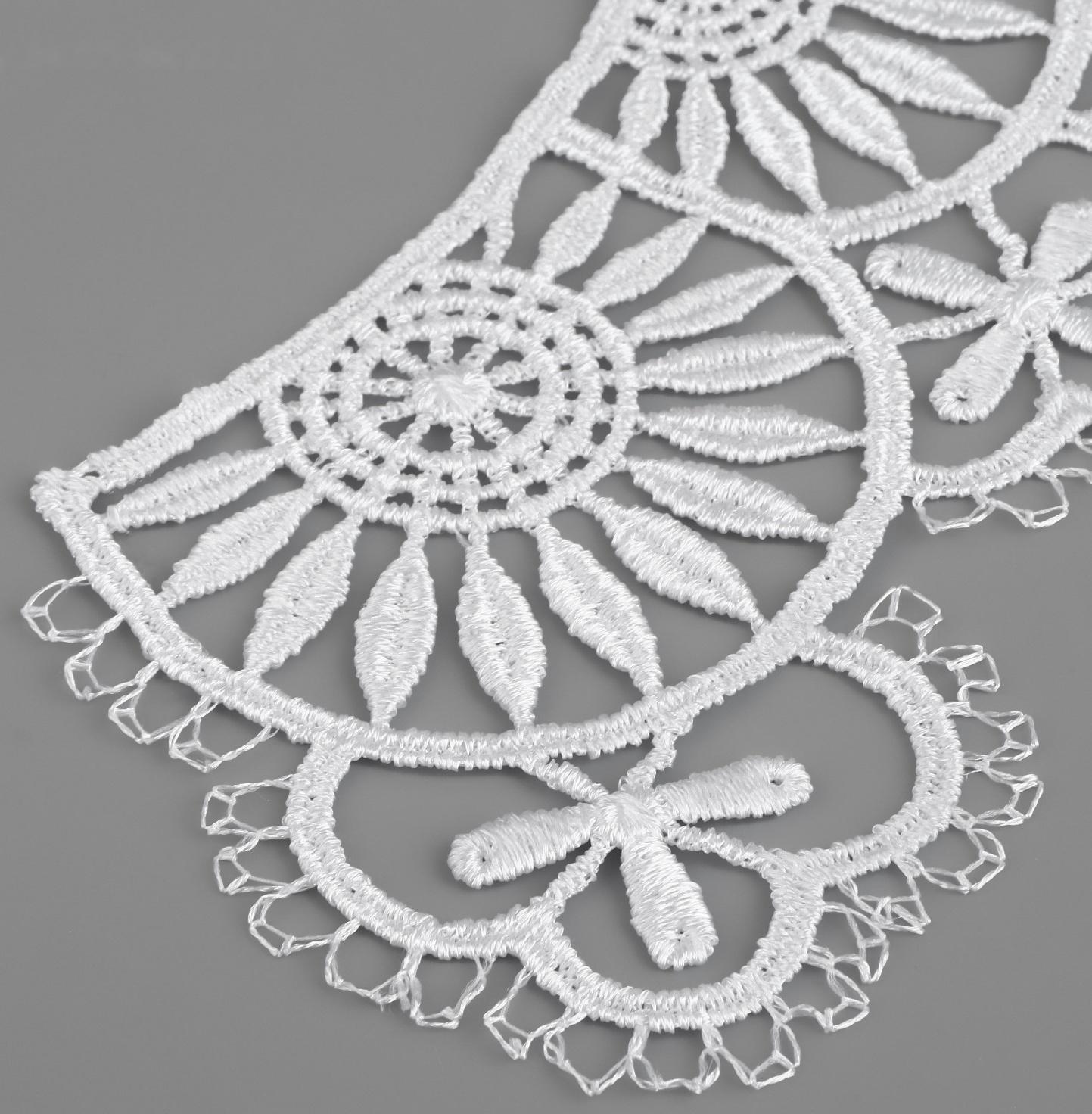 Воротник гипюровый, 23 см, цвет белый