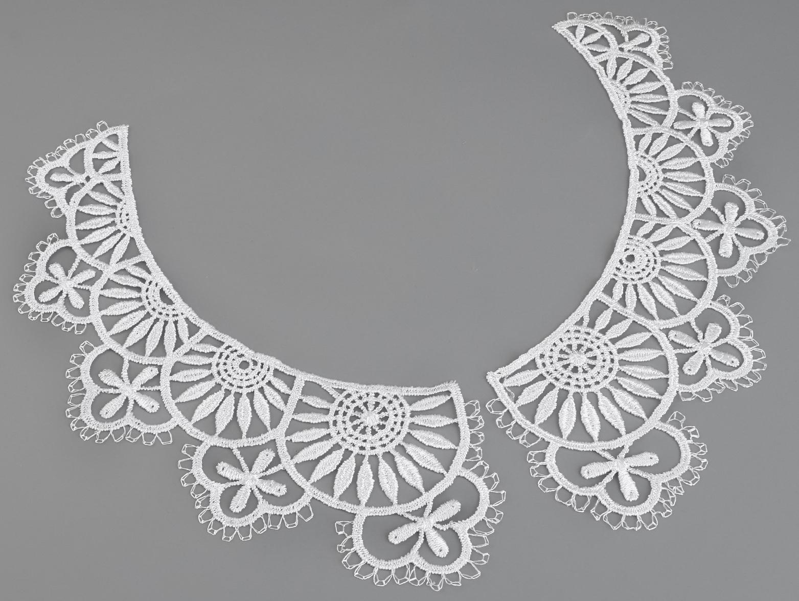 Воротник гипюровый, 23 см, цвет белый