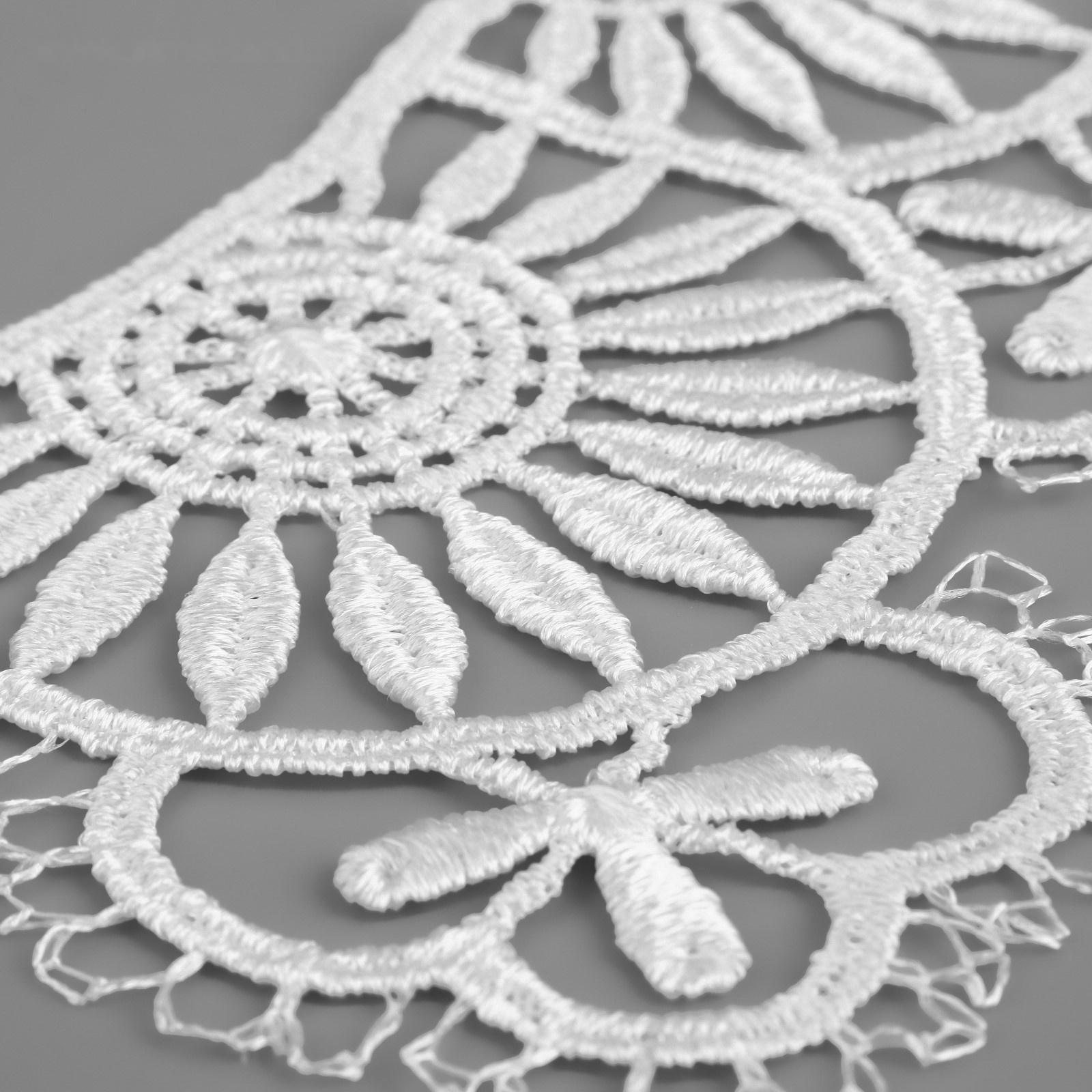 Воротник гипюровый, 23 см, цвет белый