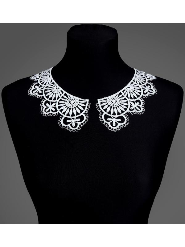 Воротник гипюровый, 23 см, цвет белый